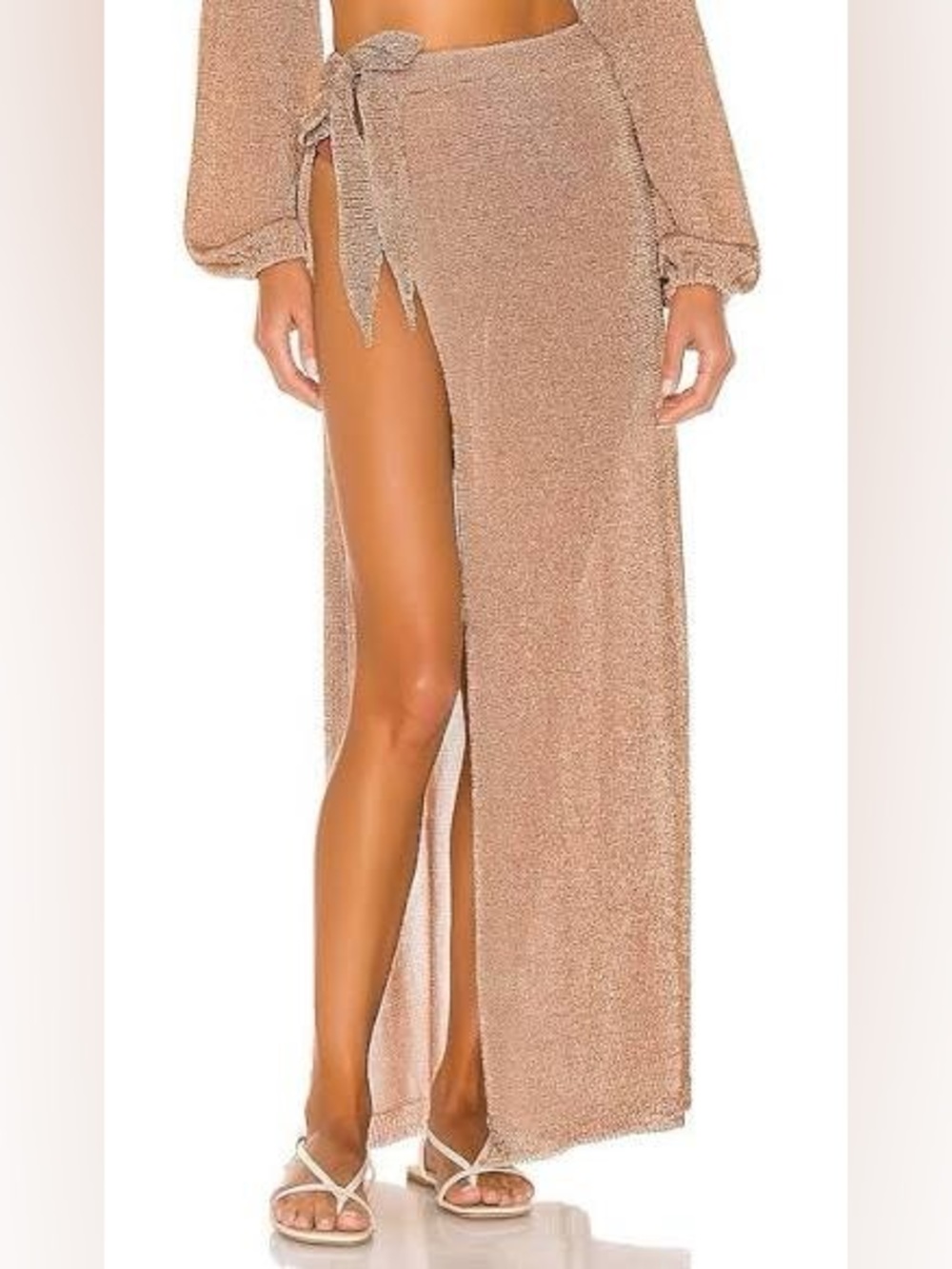 NWT! Lovers + Friends Nayelli Metallic Wrap Skirt Cover Up!